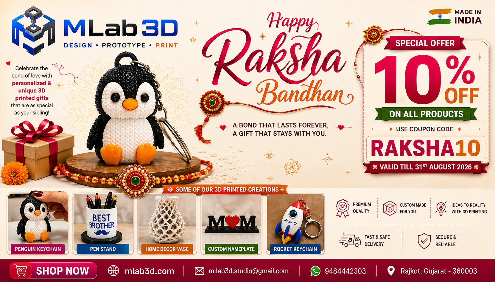 Code: RAKSHA10