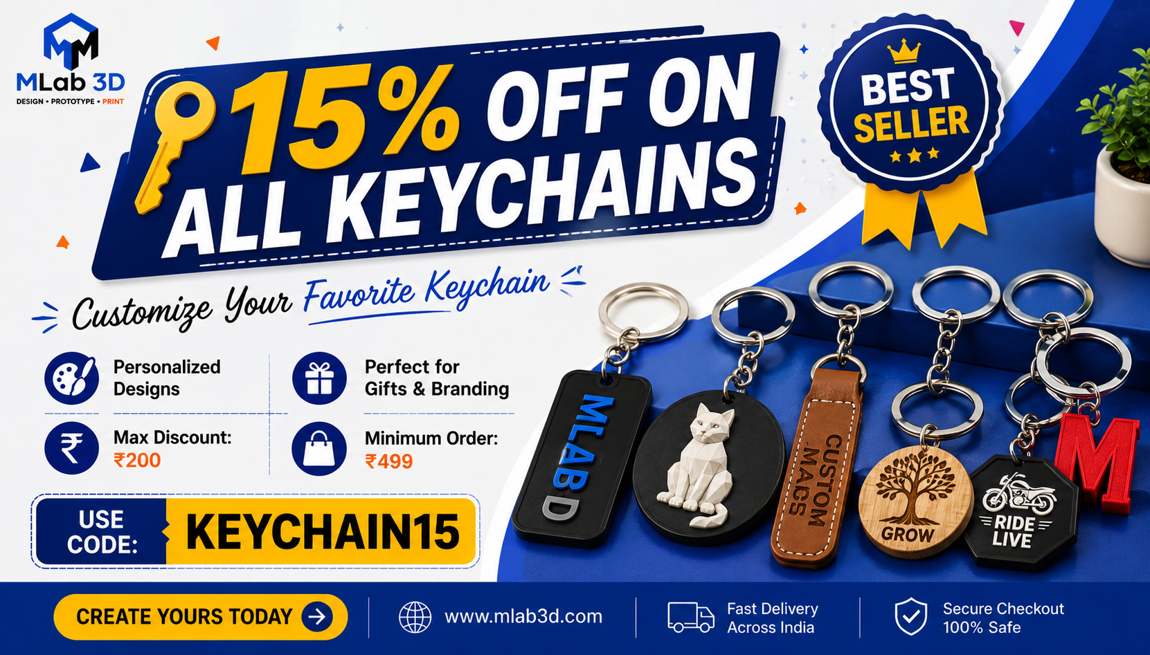 🔑 15% OFF ON ALL KEYCHAINS