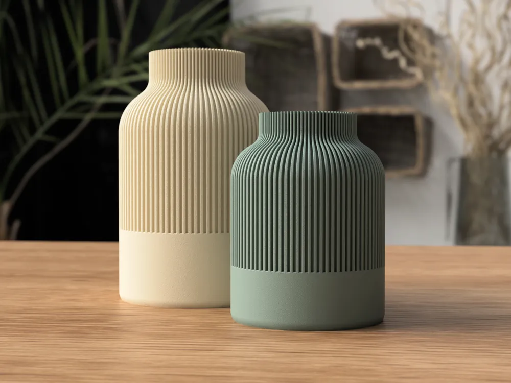Ribbed Decorative Vase
