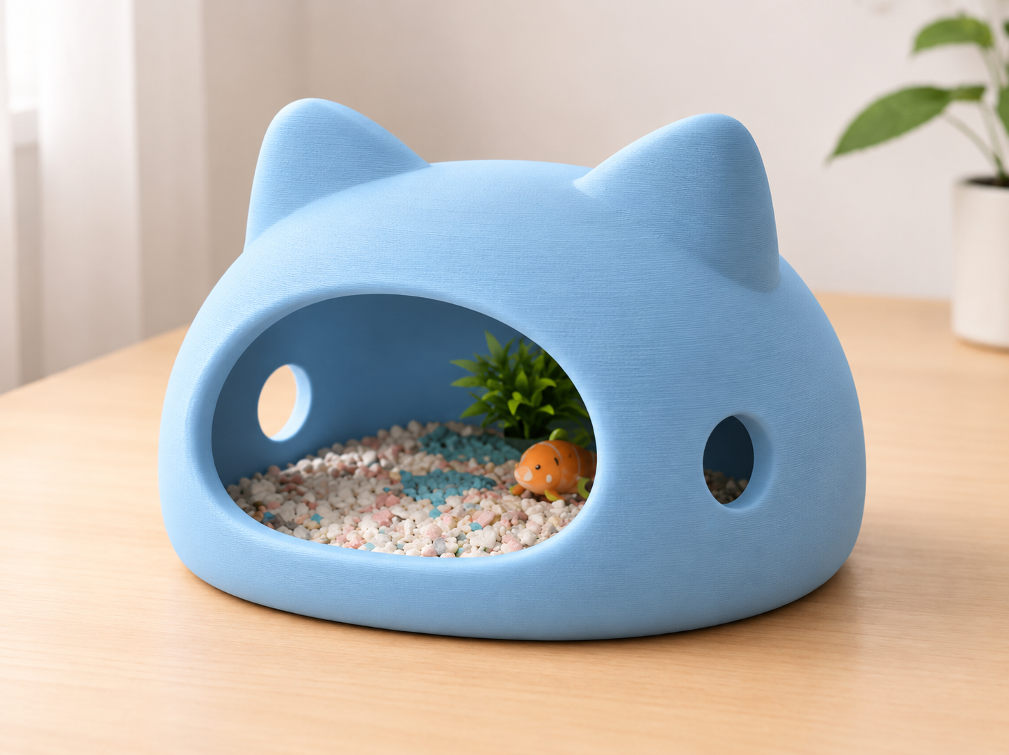 Medium Cat Shaped Fish Aquarium Hideout