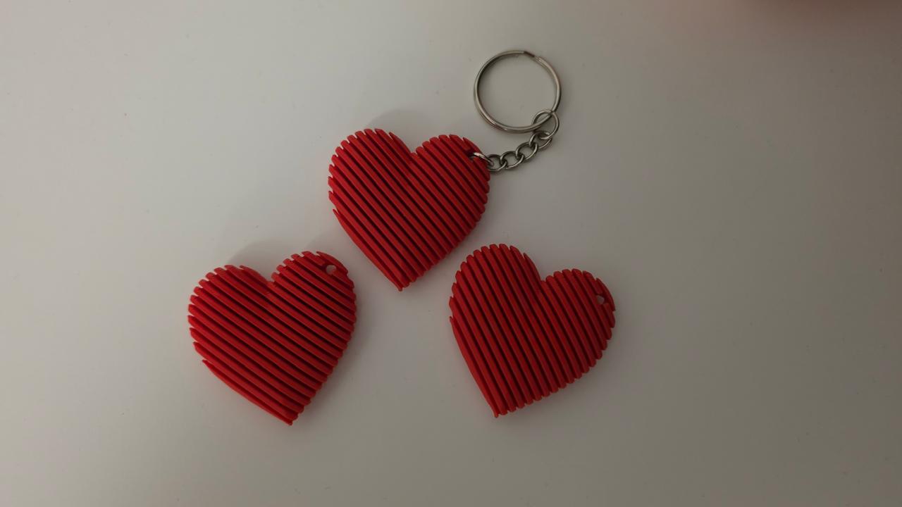 MLab 3D Heart Keychain