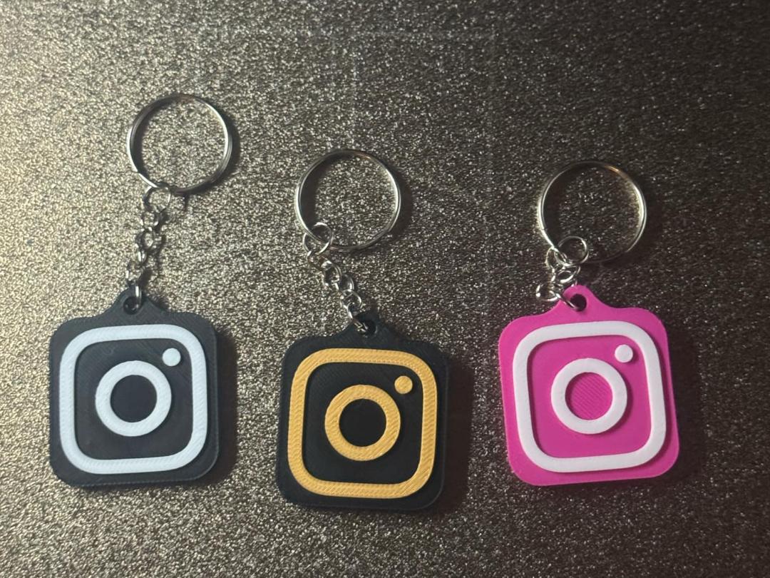 3D Printed Instagram Logo Keychain