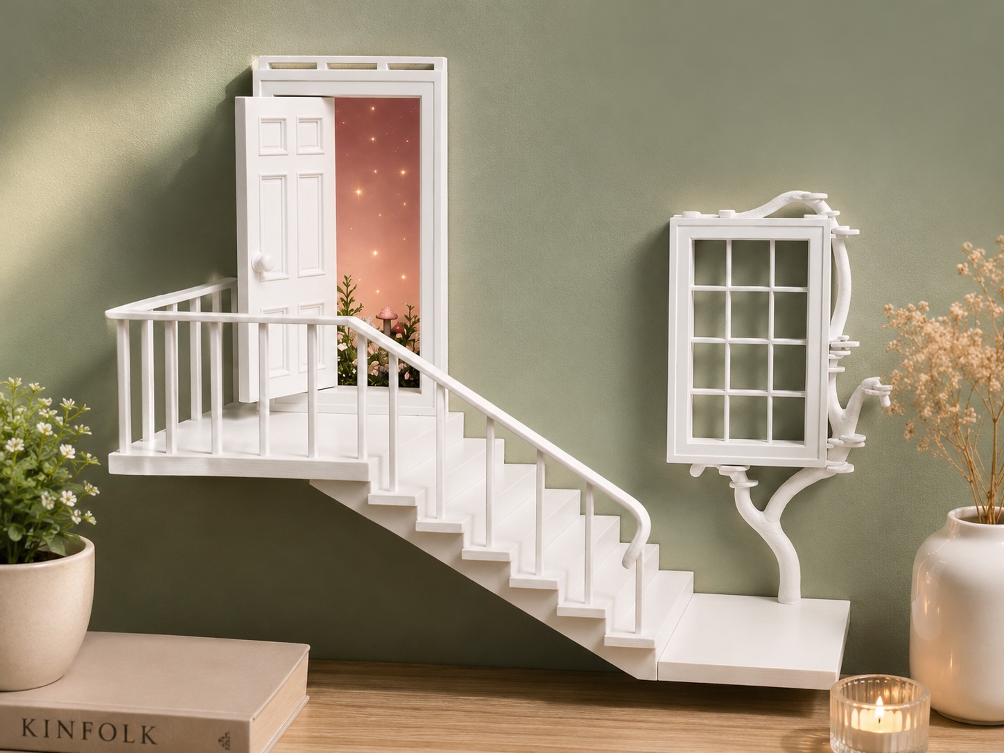 Enchanted Fairy Door Wall Shelf Decor