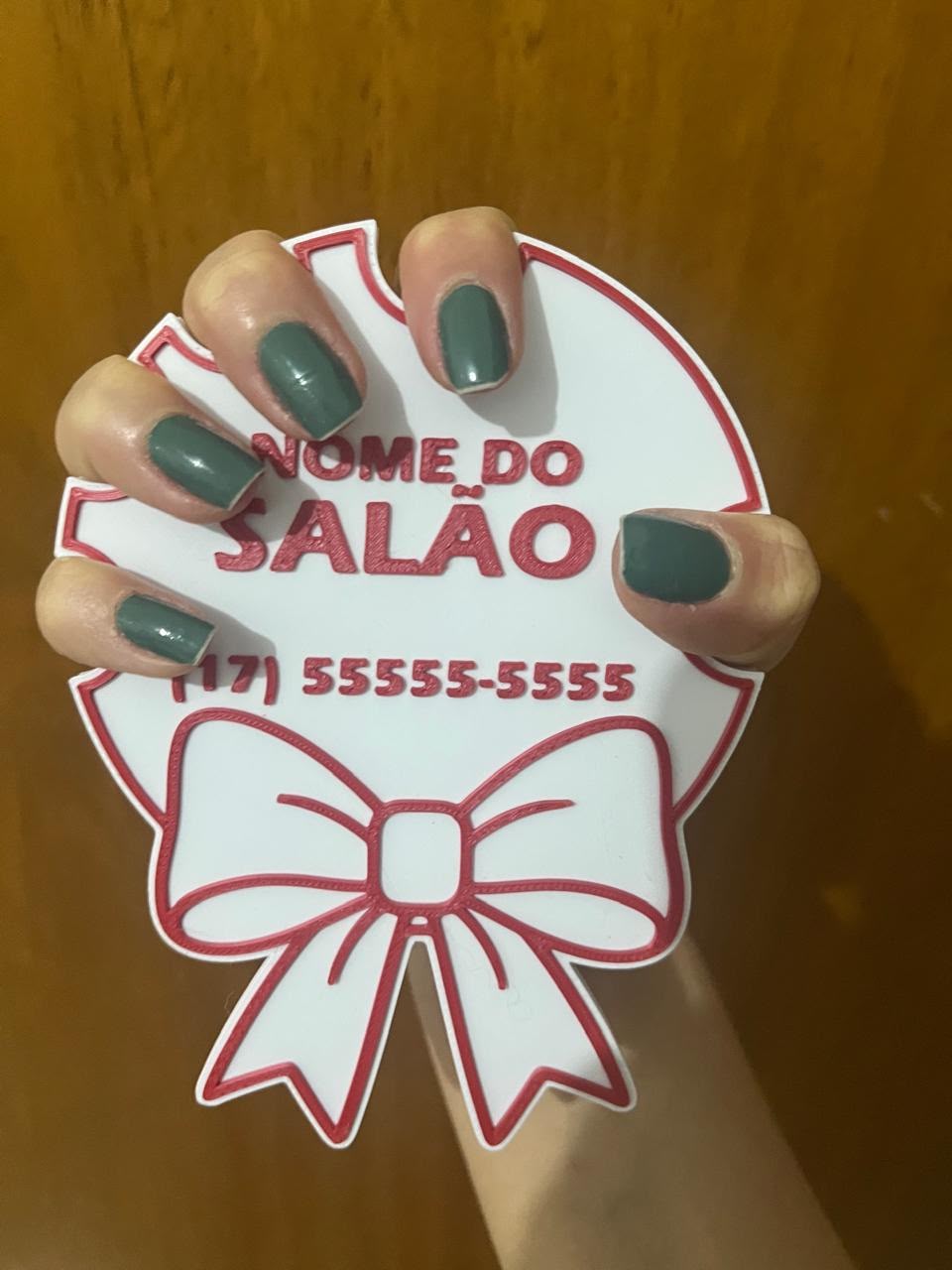 Custom Nail Salon Business Card Holder
