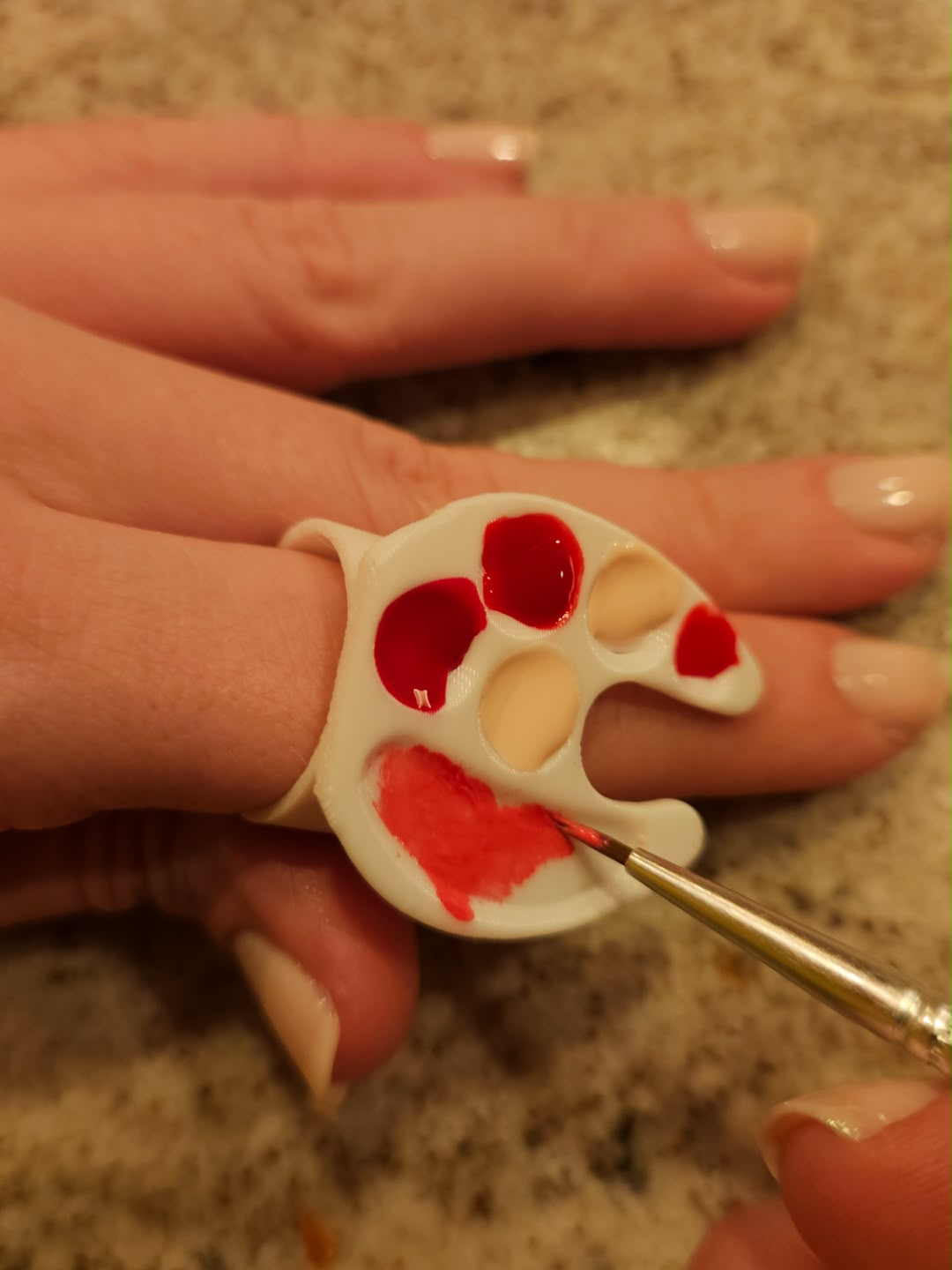 Nail Artist Finger Palette Ring