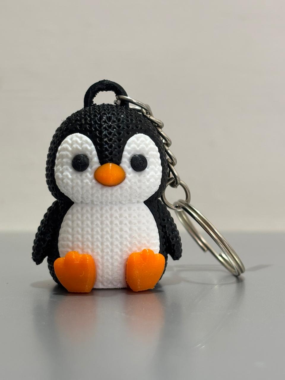 Cute Penguin 3D Printed Keychain
