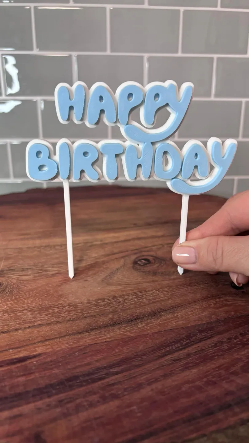Happy Birthday Cake Topper