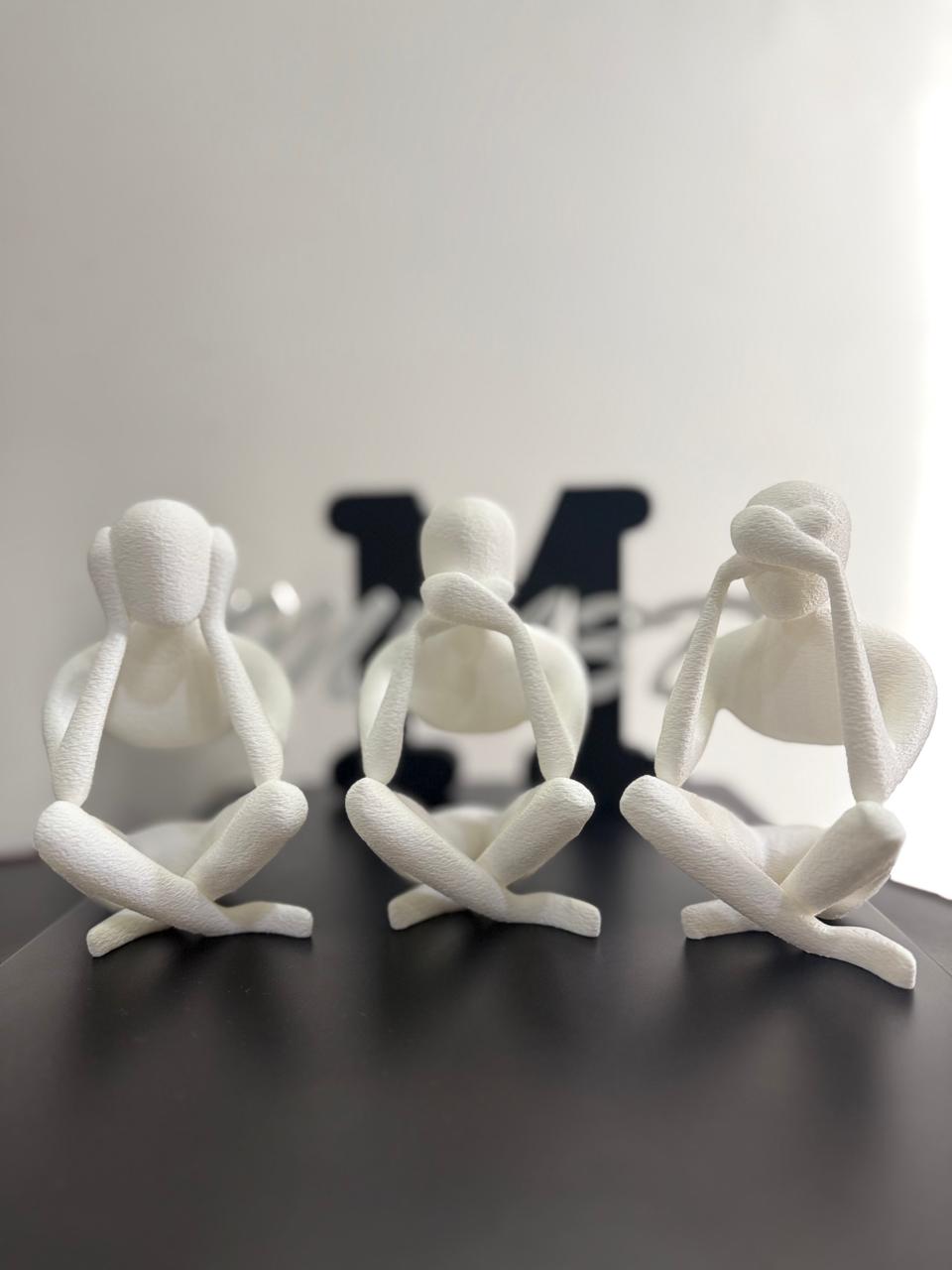 Three Wise Thinkers Sculpture Set