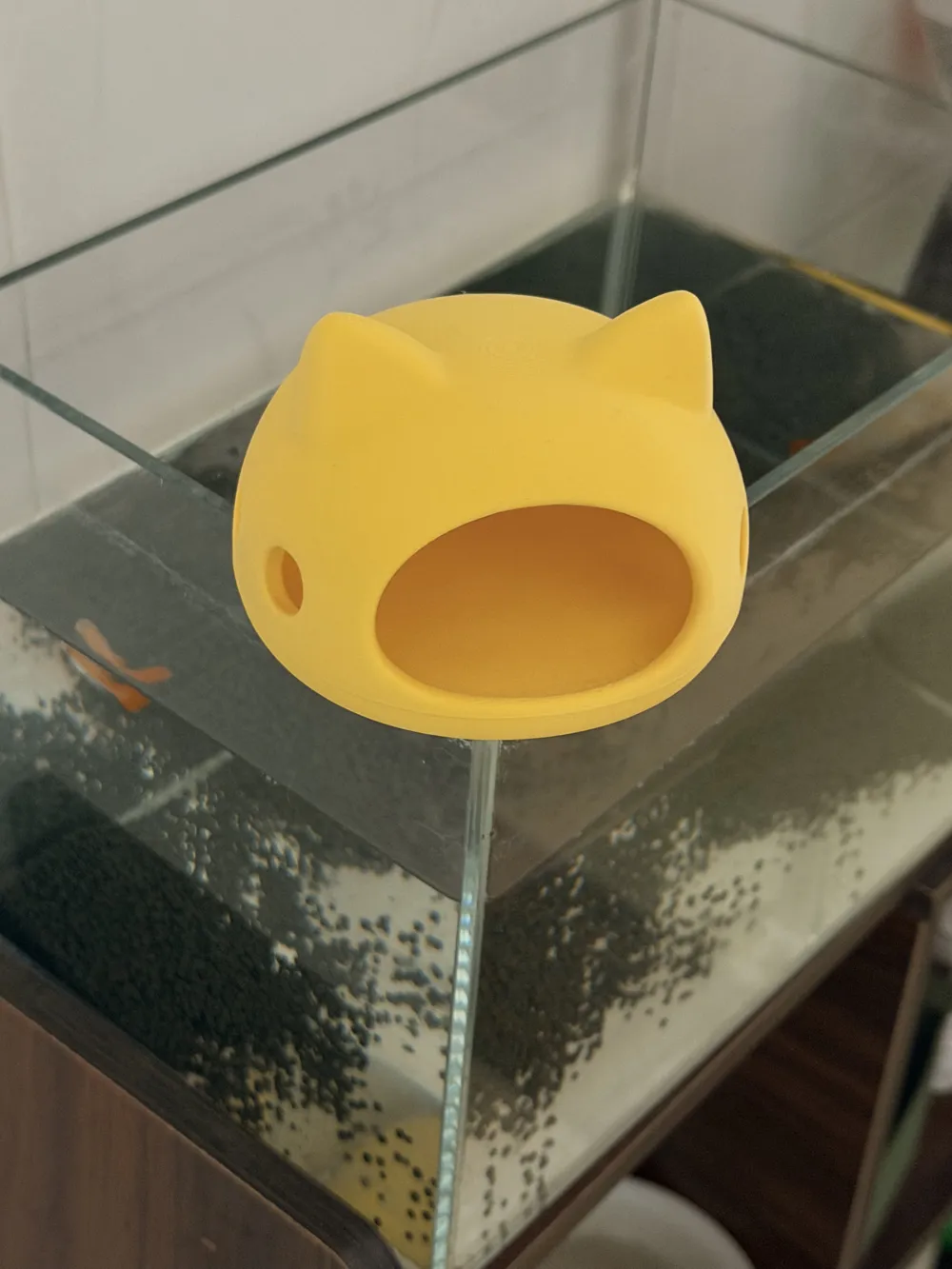 Small Cat Shape Fish Aquarium Hideout
